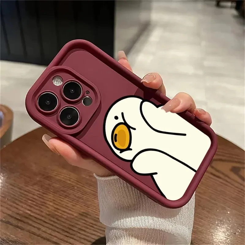 Coque de téléphone canard oscillant drôle de dessin animé, étui pour iPhone 17 16 11 14 13 12 15 Pro Max pour iphone 11