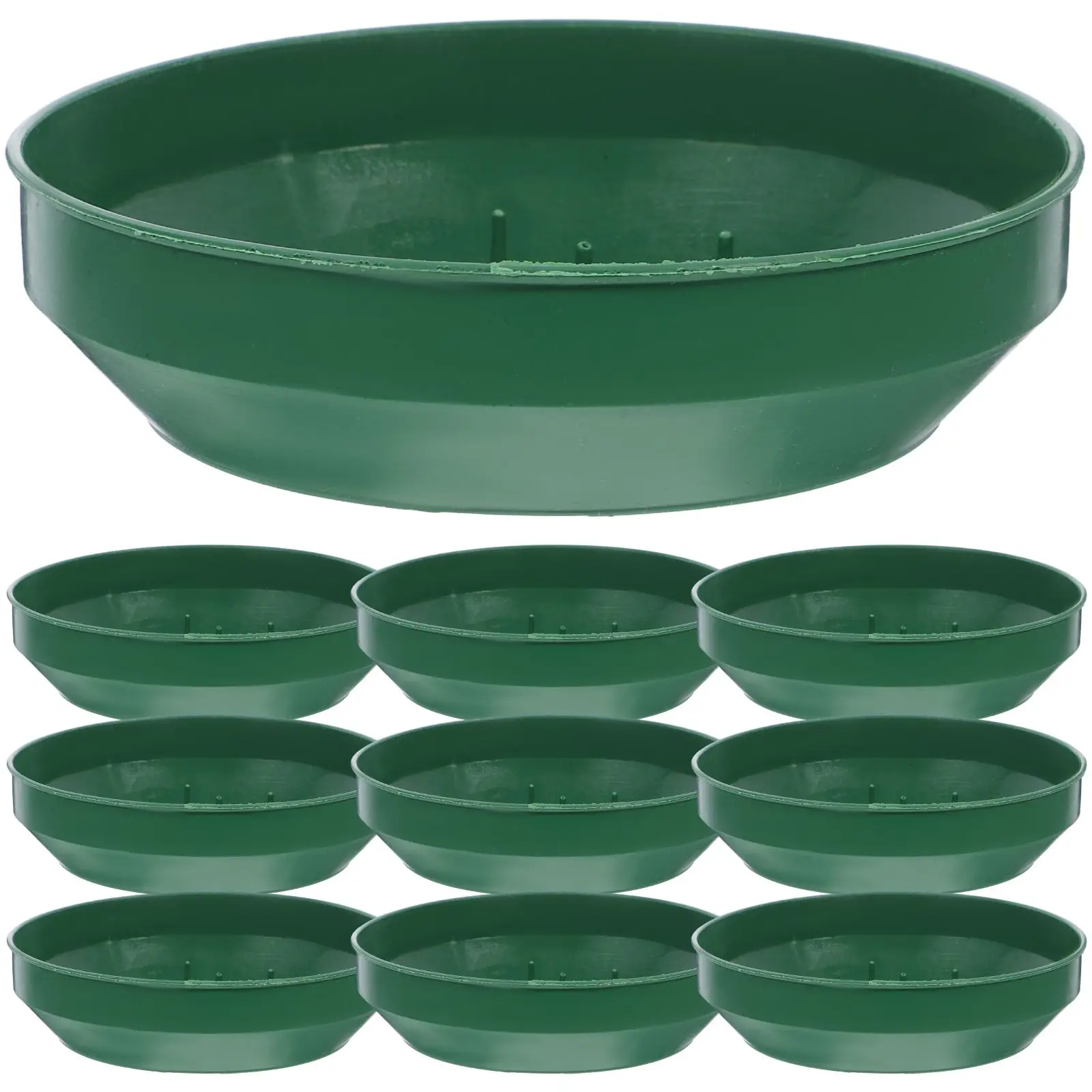 

10 Pcs Round Floral Foam Trays Sturdy Plastic Flower Arrangement Supplies Wedding Decorations Reusable Foam Tray