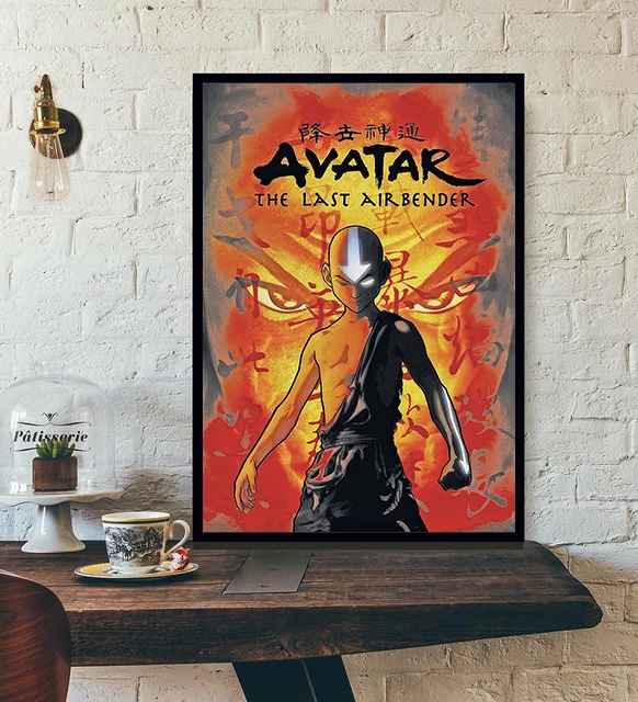 Avatar The Last Airbender Aang Fight Anime Poster Vintage Wall Art Pictures HD Print Canvas Painting Home Room Bar Decor Cuadros