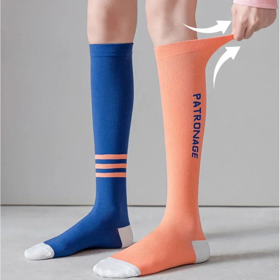 Compression Sports Middle Tube Socks Women Fashion Fitness Elastic Slimming Leg Calf Sock Yoga Muscle Energy JK Knee High Socks