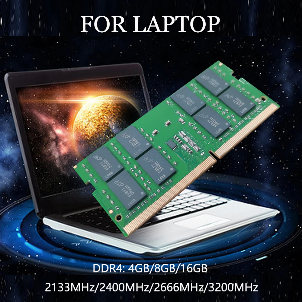 DDR4 Memoria RAM Laptop 4GB 8GB 16GB 32GB 1.2V 260pin 2133MHz 2400MHz 2666MHz 3200MHZ PC4 Notebook Sodimm Memory