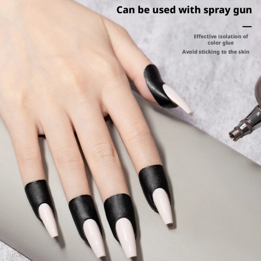 10 قطعة على شكل حرف U مكافحة تجاوز مسمار حامي ملصقات تقشر هلام سيليكون اللوحة مانيكير حماية مسمار أدوات الرسم #3