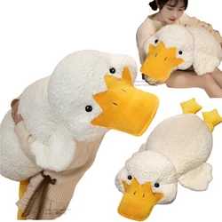 55cm-1.75M Giant Duck Plush Toy Stuffed Big Mouth White Duck lying Throw Pillow for Boy Girl Nap Sleeping Cushion Pregnant Leg
