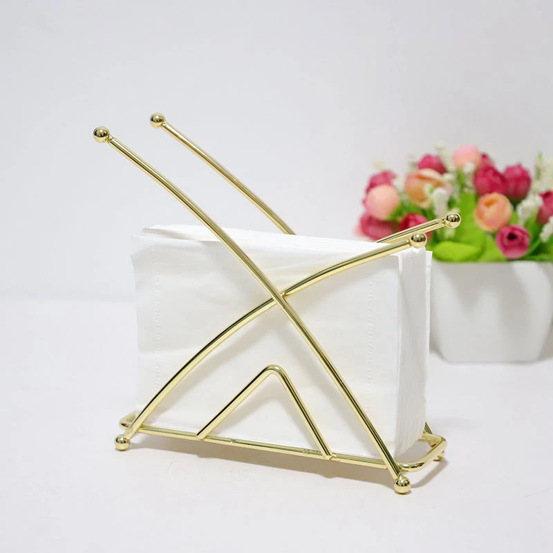 Golden Wrought Iron Paper Towel Clip For Dining Table 2022 New Simple Style Tools Hot Sale Products Useful