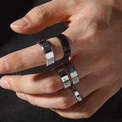 Vnox 6mm/ 8mm Basic Rings for Men, Plain Stainless Steel Matte Surface Finger Band, Classic Simple Wedding Rings