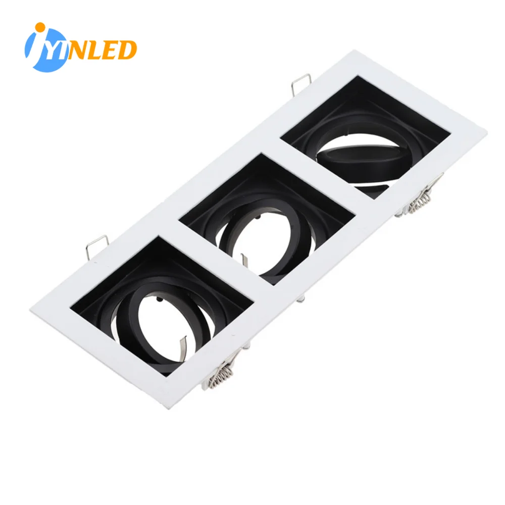 

LED Recessed Spotlight GU10 Fitting Frame MR16 Three Head Outdoor Balcony Kitchen Bathroom Halogen Ceiling Spots Lamp Light