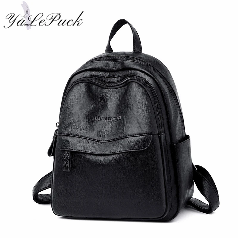 New Women Leather Backpack Designer Shoulder Bags for Women 2023 Back Pack School Bags for Teenage Girls Mochila Feminina