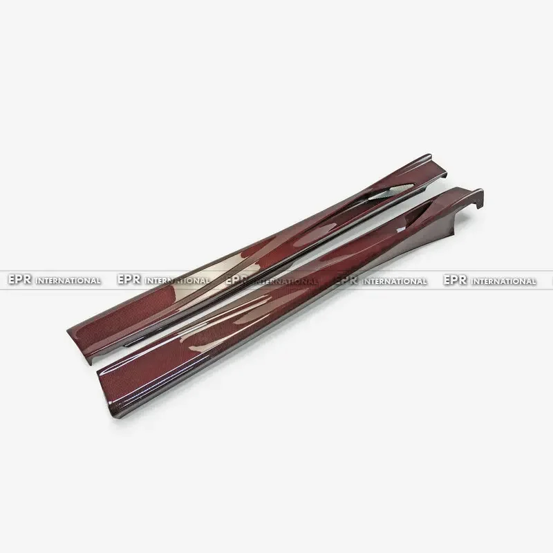 Car Styling For Mitsubishi Evolution EVO 8 9 VTX Cyber Style Red Carbon Fiber Side Skirt Exterior Parts