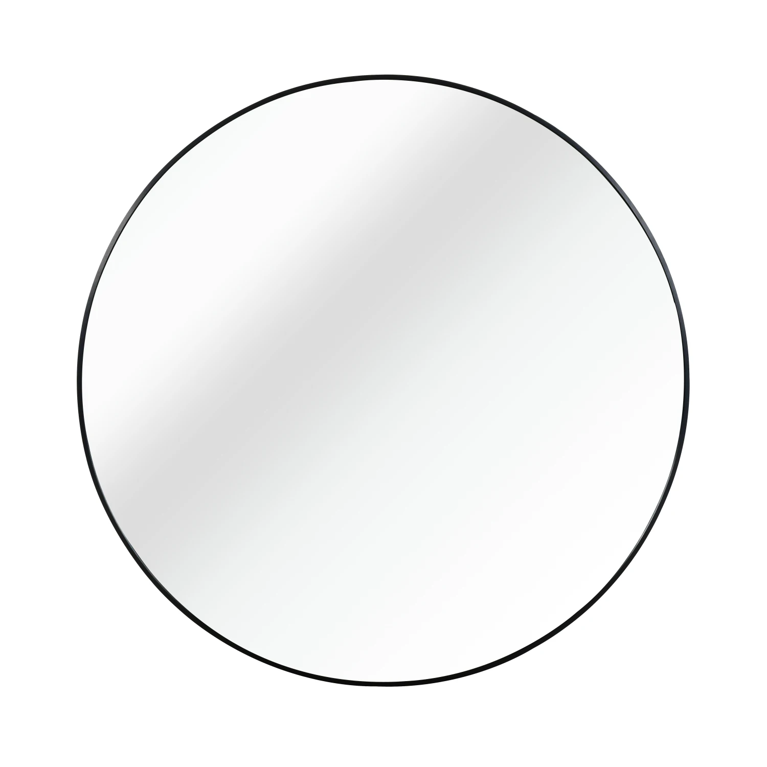 Black 24 Inch Metal Round Bathroom Mirror