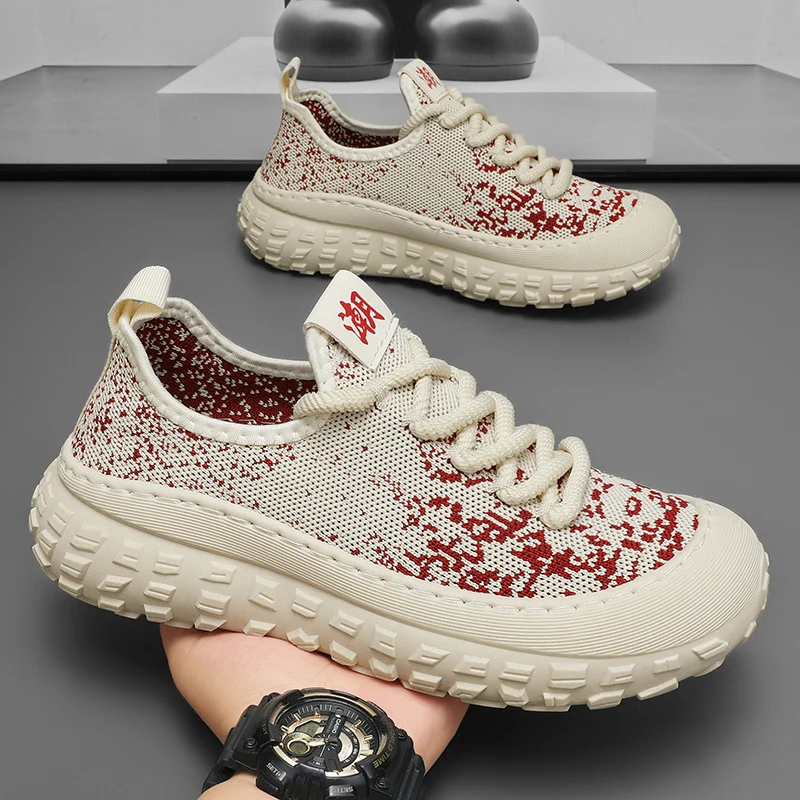 

2025 Summer Breathable Canvas Design Casual Board Shoes with Soft Sole and Lightweight Sporty Comfort Footwear for Men's Trendy