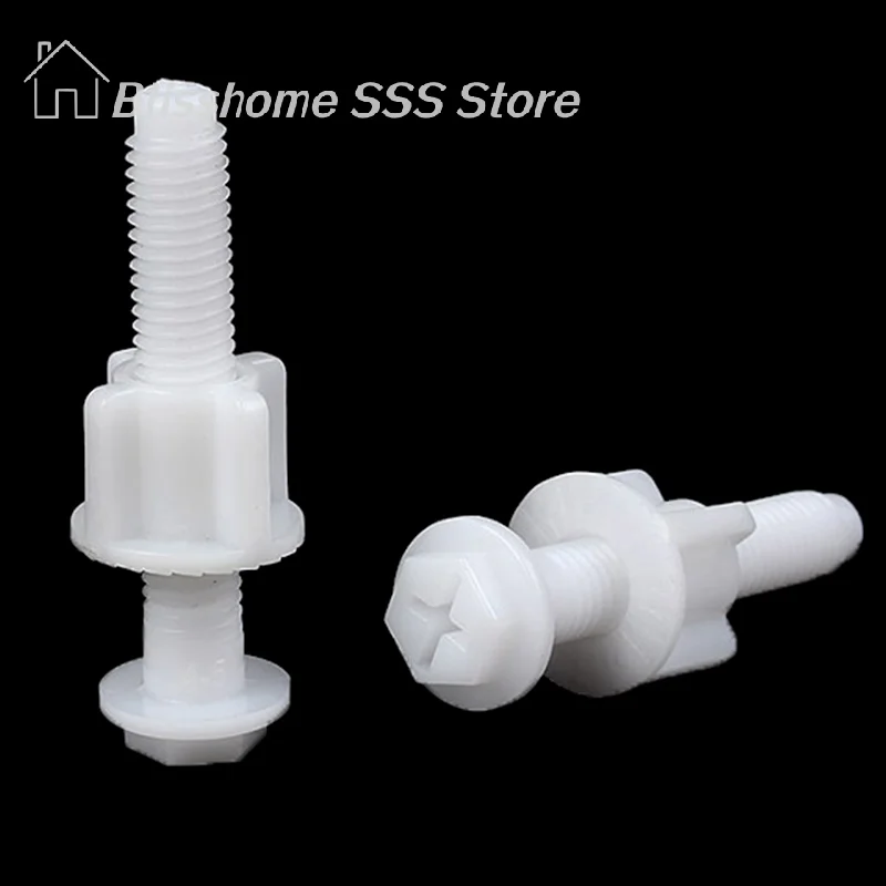 【S】High 2pcs Toilet Seat Hinge Bolts Screw Fixing Fitting Kit Bathroom Toilet Seat Repair Screws Accessories Tools