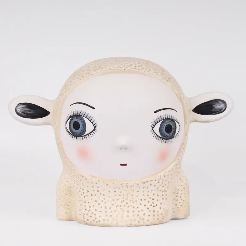 

Modern New Big-eyed Sheep Desktop Small Ornaments Children's Room Home Decorations Animal Light Luxury Handicraft Decoration