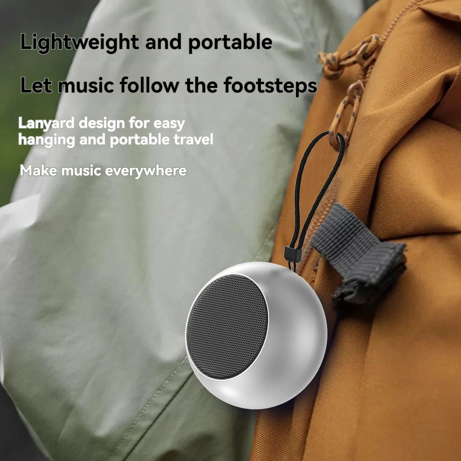 Portable Wireless Bluetooth Speaker New Steel Gun Metal Heavy Subwoofer Outdoor Mini Bluetooth Small Speaker for Home Office