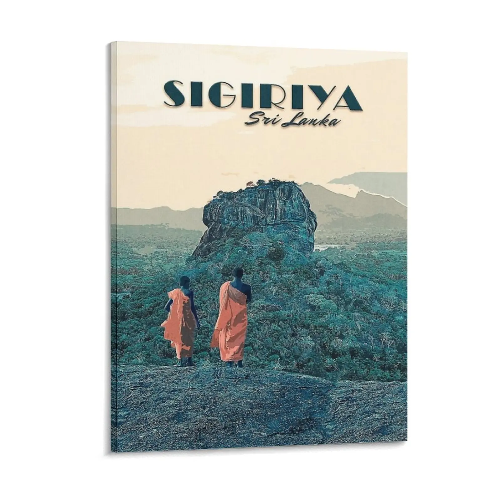 Sigiriya Travel Poster Sri Lanka Lion Rock Canvas Painting Create Create Wall Cave Printed Designing Framed Wall Painting