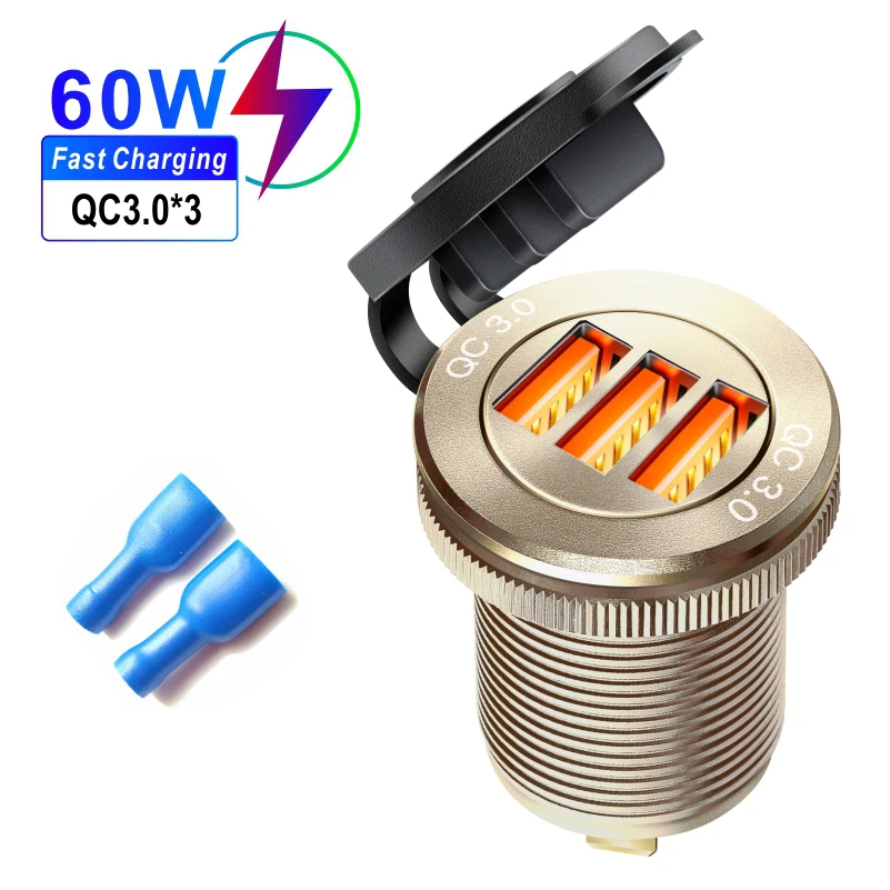 12v usb adapter Car Charger QC3.0 and PD Cigarette Lighter Socket Waterproof type c Quick Charge for audi a6 q5 a5  a4  a3