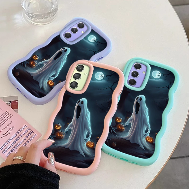 Hallowmas Ghost Soft Phone Case For Samsung Galaxy A04 A04S A05 A05S A06 A07 A14 A15 A16 A17 A24 A25 A26 A34 A35 A36 A54 A55 A73