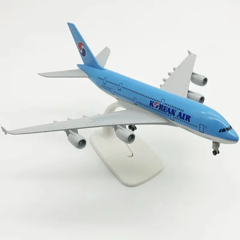 20cm Alloy Metal KOREA KOREAN AIR Airbus 380 A380 Airways Airplane Model Diecast Air Plane Model Aircraft w Wheels Aeroplane