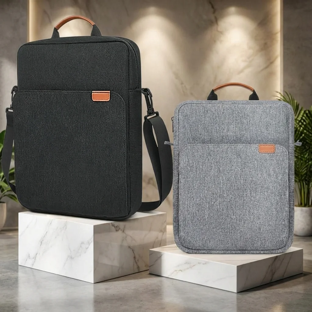 New 9/11/13.3 inch Tablet Sleeve Case Universal Wear-resistant Shoulder Bag Shockproof Concealed Hand Strap Laptop Carrying Case