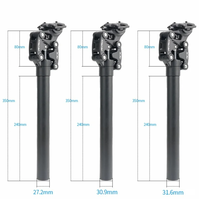 Bicycle Seatpost with Shock Absorber 27.2/28.6/30.0/30.4/30.9/31.6/33.9mm *350mm Dropper Seat Post Mtb Seat Tube Aluminum Alloy