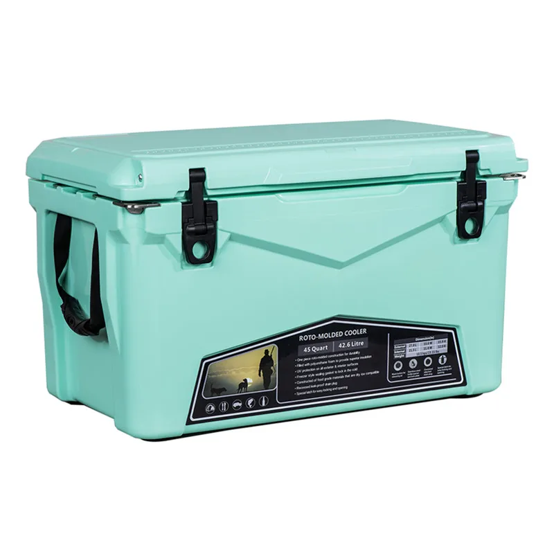 cooler box 45qt Rotomolded cooler chest for outdoor picnic, plastic ice cooler box