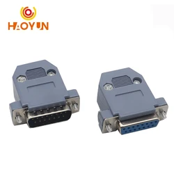 Conector DB15 de 2 filas, adaptador de puerto de enchufe macho y hembra, Sub DP15 + carcasa, 5-1 piezas