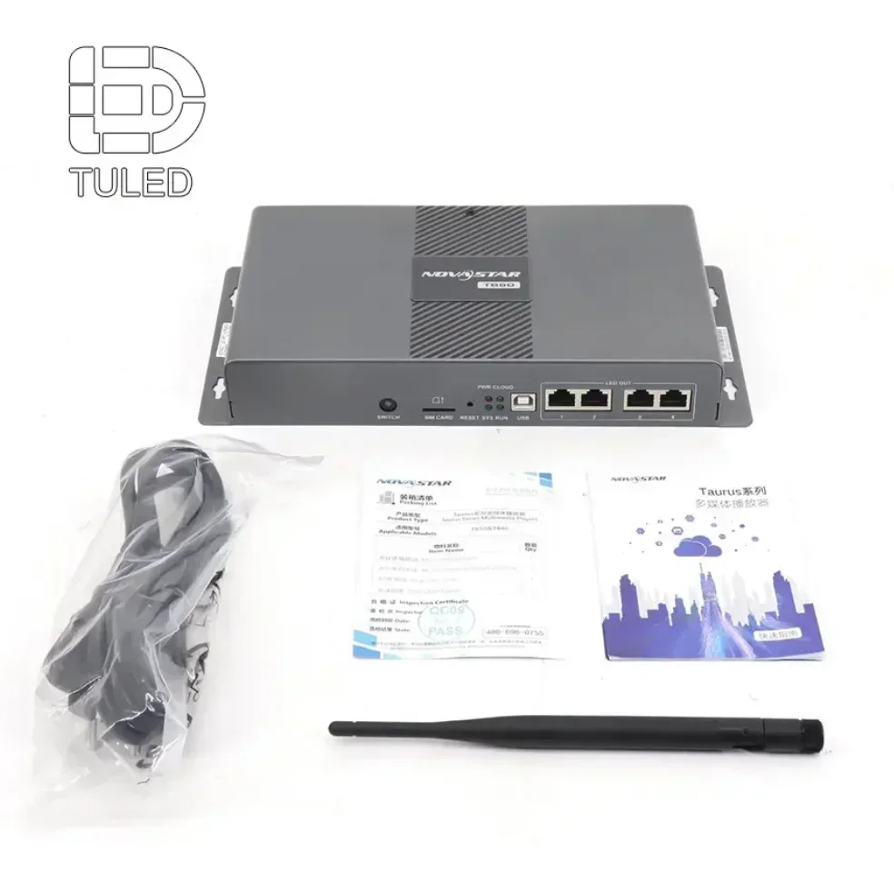 متوفر في المخزون مشغل الوسائط المتعددة Novastar Taurus Series TB60 مع لوحات LCD وملحقات لوضع WiFi غير المتزامن