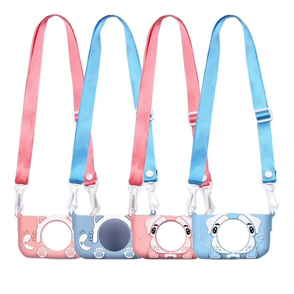 Mini Camera Shell Silicone Cartoon Kids Camera Case with Lanyard Portable Anti-scratch Protective Cover for Children's Camera