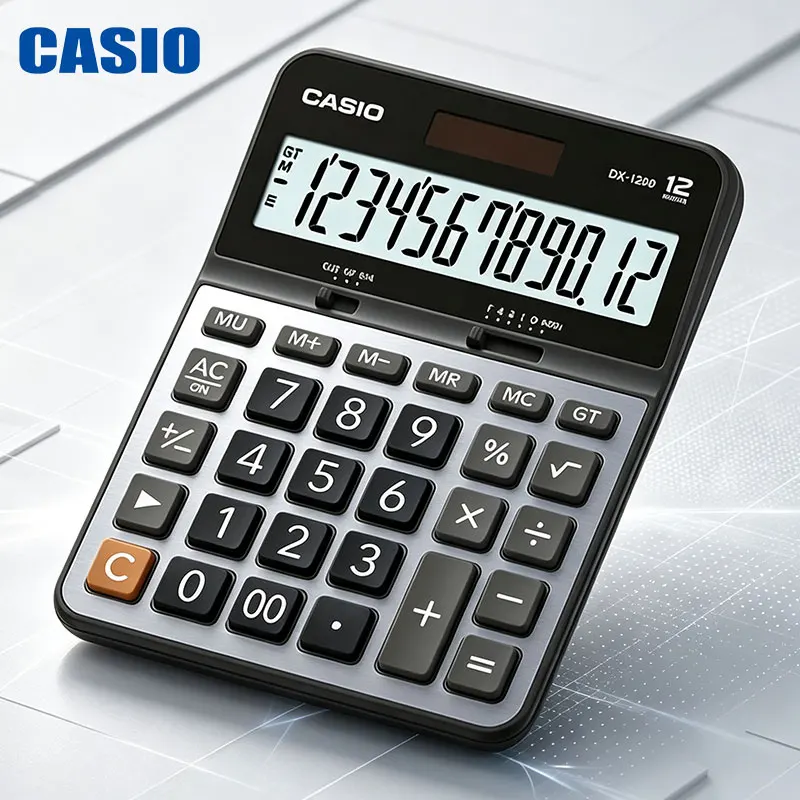 Casio DX-120B/DX-12B/AX-12B/AX-120B Ultra-thin body calculator - Model for efficient transaction and accounting calculations