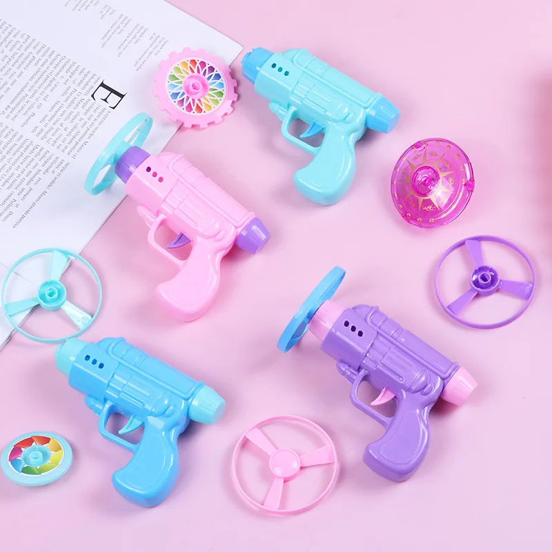 Flying Disc Gun ของเล่น Gyro Launcher ของเล่นเด็ก Flying Saucer ปืนปั่นเกมกีฬา UFO ดิสก์ Gyro ของขวัญ