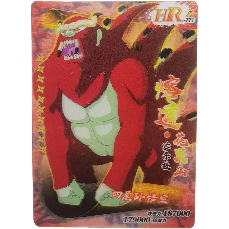 Anime NARUTO Rare HR Refractive Foil Kokuo Isobu Kurama Saiken Toys for boys Collectible Cards Christmas Birthday Present