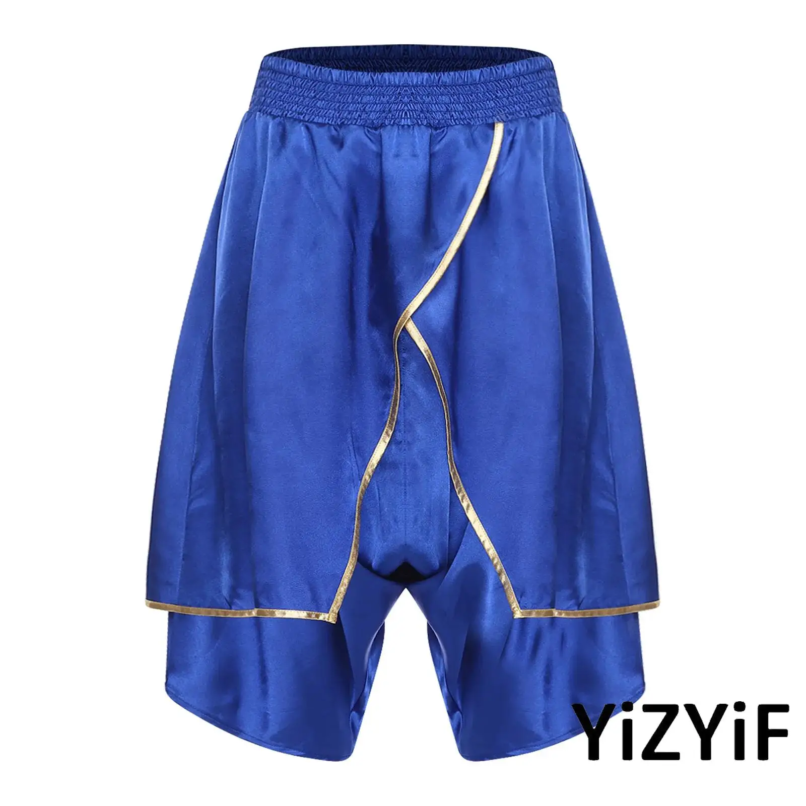

Men's Arab Hippie Harem Pants Irregular Overlay with Metallic Trim Widen Loose Lantern Pants Indian Classical Dance Pants