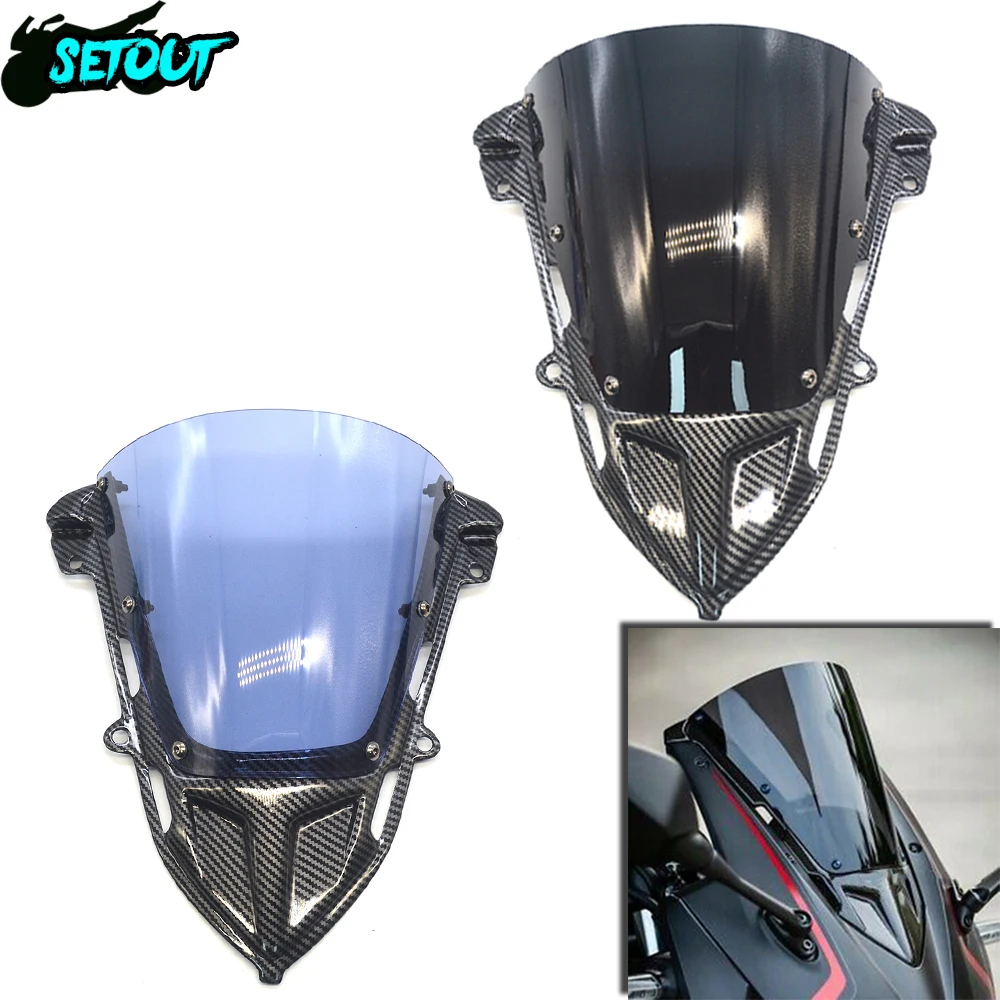 

For Honda CBR500R 2019 2020 cbr500r 19-20 Motorcycle carbon fiber windshield deflector sports racing double bubble windshield