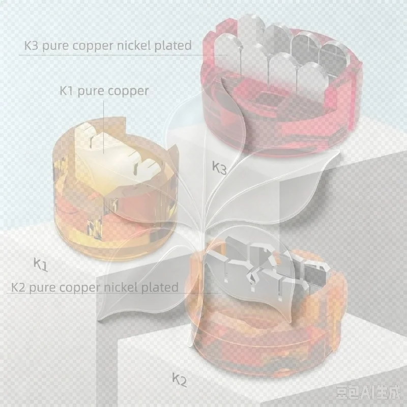 100Pcs K1 K2 K3 Crimp Terminal Low Signal Loss RJ45 Ethernet Cable Connector for High Speed Network Cabling