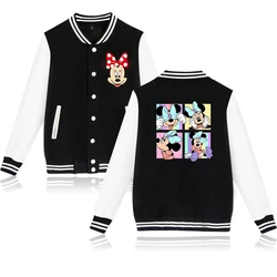 Hoody Children Baseball Jacket Cartoon Anime Disney Mickey Minnie Mouse Hoodie Clothes Kid Girl Boy Jackets Sweatshirt Baby Top