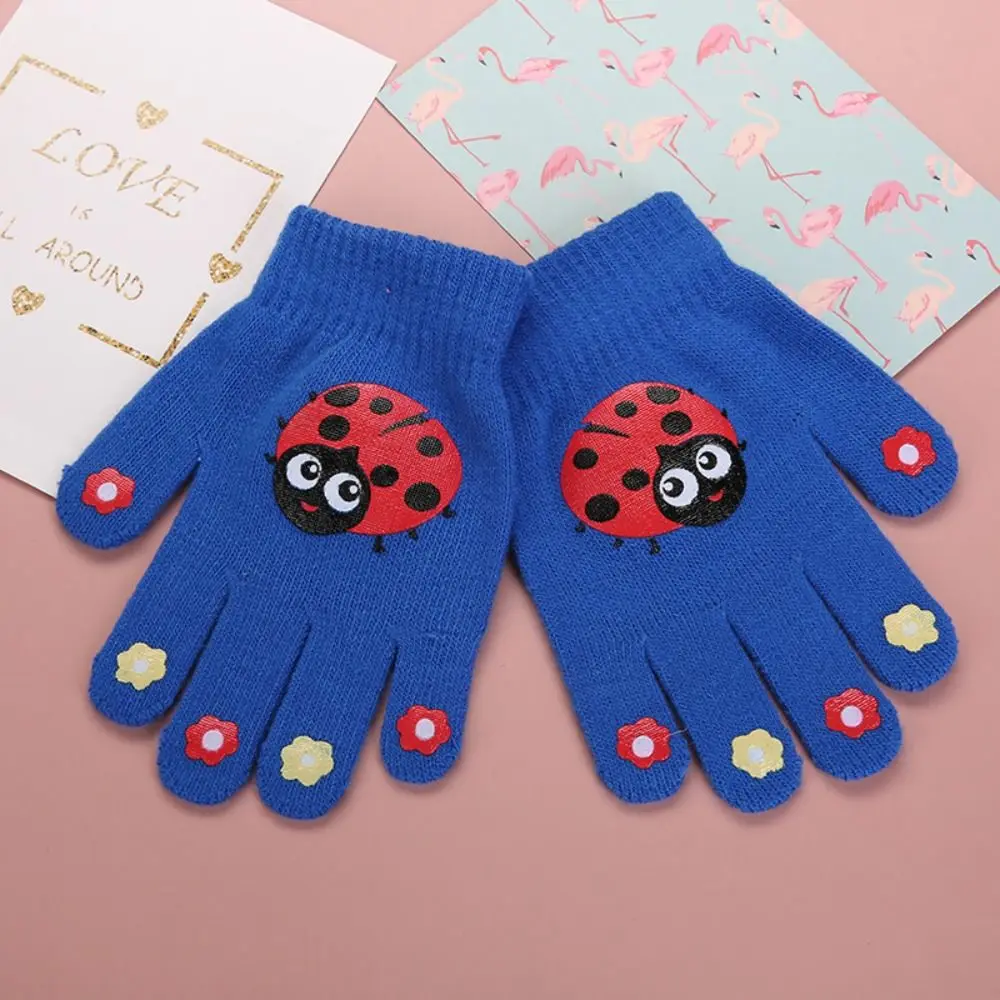 

High Quality Thicken Children Knitted Gloves Windproof Animal Print Pattern Warm Mittens Warm Writing Gloves For Boys/Girls