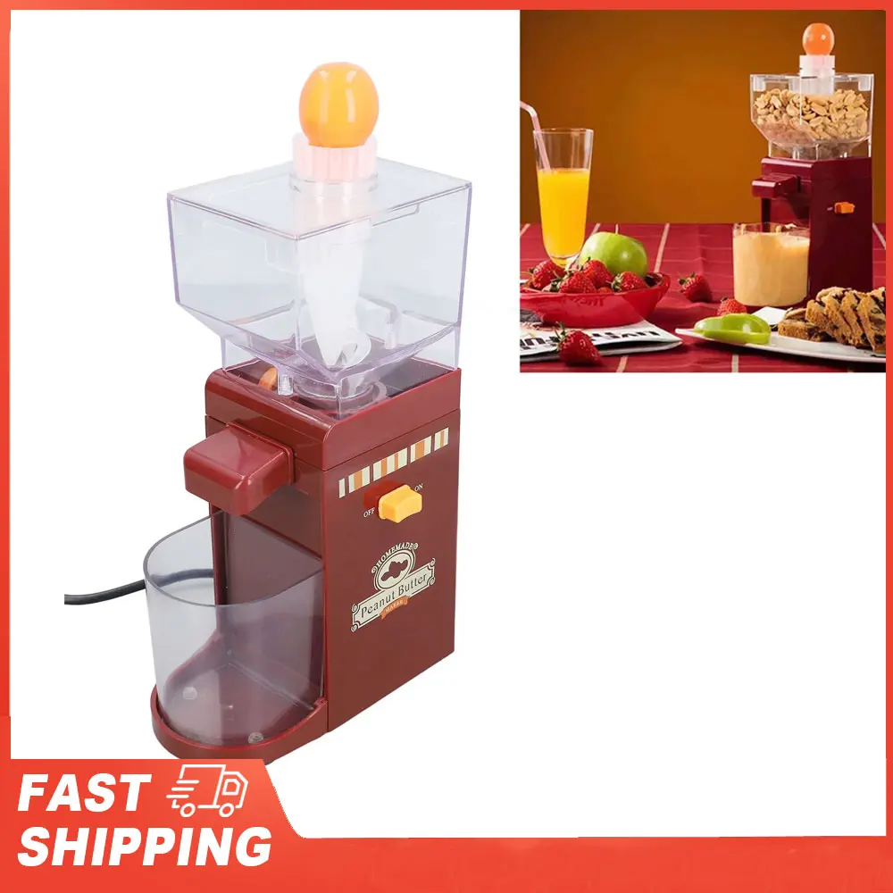 

Мельница для орехового масла для орехового миндаля, кашпо, машина для приготовления арахисового масла, домашняя электрическая мельница для зерна, противоскользящий кунжутный соус