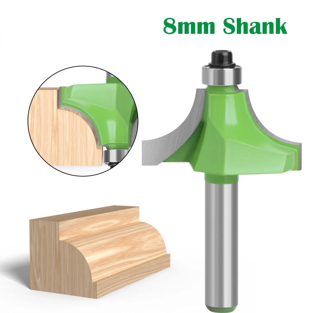 8-handle Bright Green Huxi Thread Cutter Frame Cutter, Three Piece Woodworking Milling Cutter Set