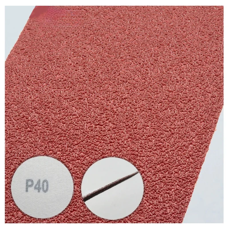 1-50 pezzi 90x182mm 100x110mm fogli di sabbia quadrati di carta vetrata grana 40 100 400 levigatura ad anello a gancio lucidatura a sabbia secca rossa