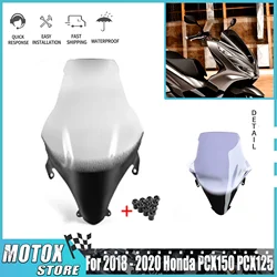 Motorcycle Windscreen for 2018 - 2020 Honda PCX150 PCX125 Windshield PCX 150 125 Wind Deflector Spoiler Cover 2019