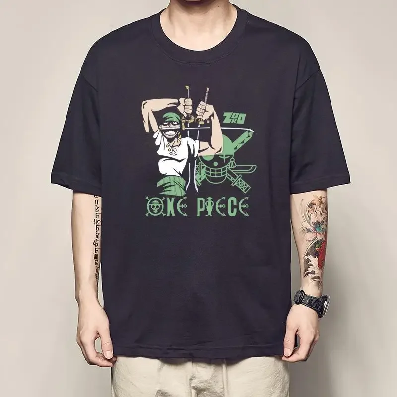 ONE PIECE Cotton Frankie T-Shirt Usopp Couple Short Sleeve Sanji Peripheral Brook Clothes Anime Figure Anime