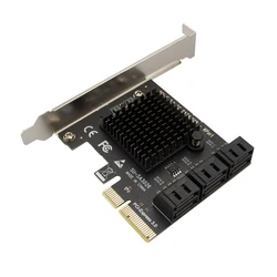 PCIe to 2/4/6 Ports SATA 3 III 3.0 6Gbps SSD Adapter PCI-e PCI Express Controller Board Expansion Card Support x4 x6 x8 x16 Port