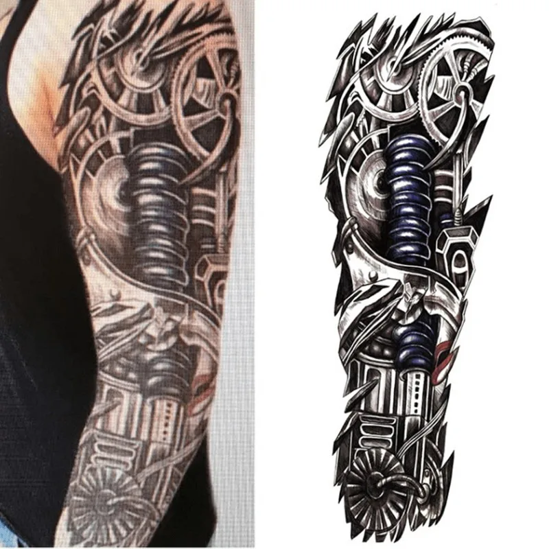 

1 лист, татуировка на всю руку, наклейка, крутая временная татуировка, боди-арт, поддельные татуировки