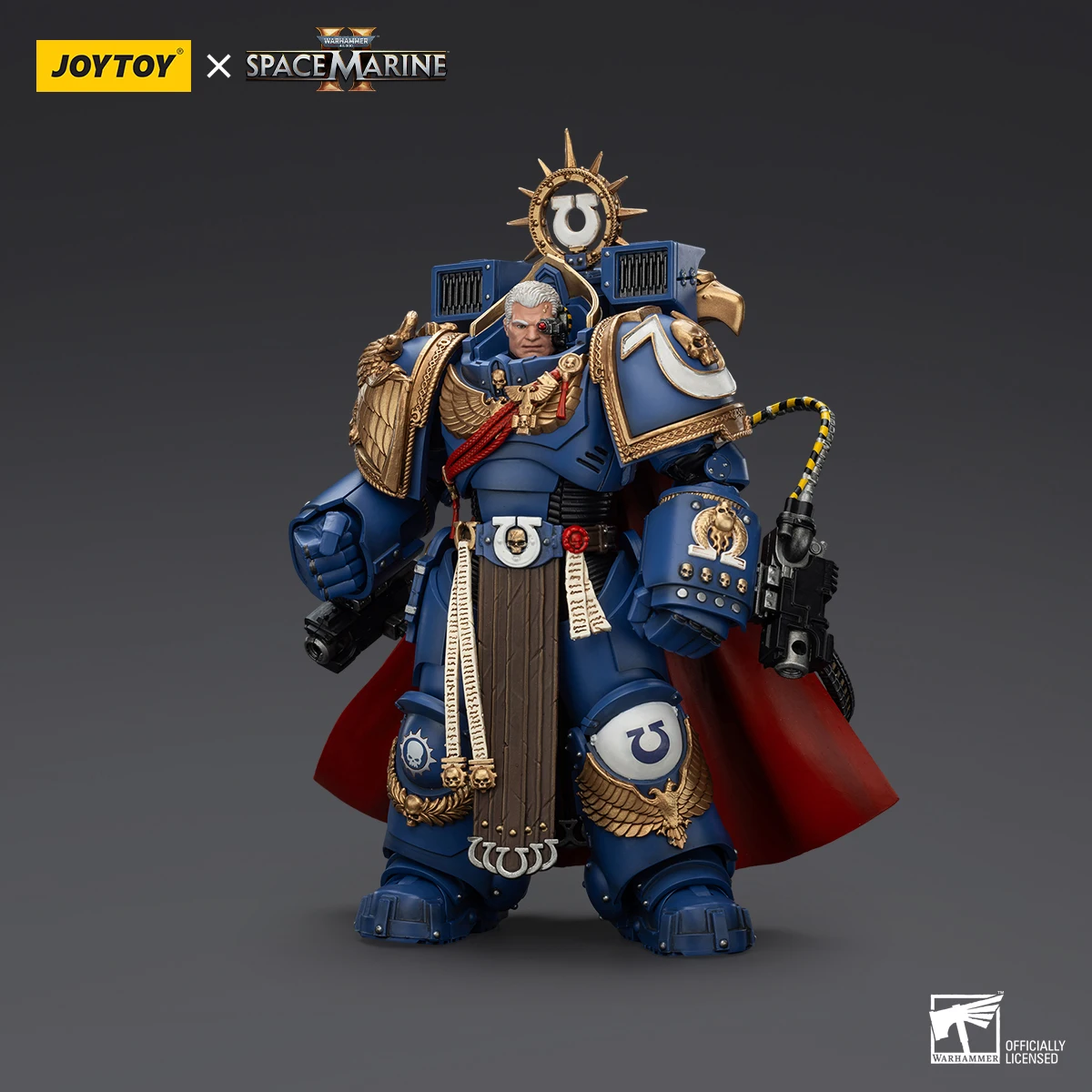 JOYTOY Warhammer 40k Ultramarines Marneus Calgar، الفصل الرئيسي مع MKX Gravis Armor وقاف شخصيات الأكشن Ultramar #3