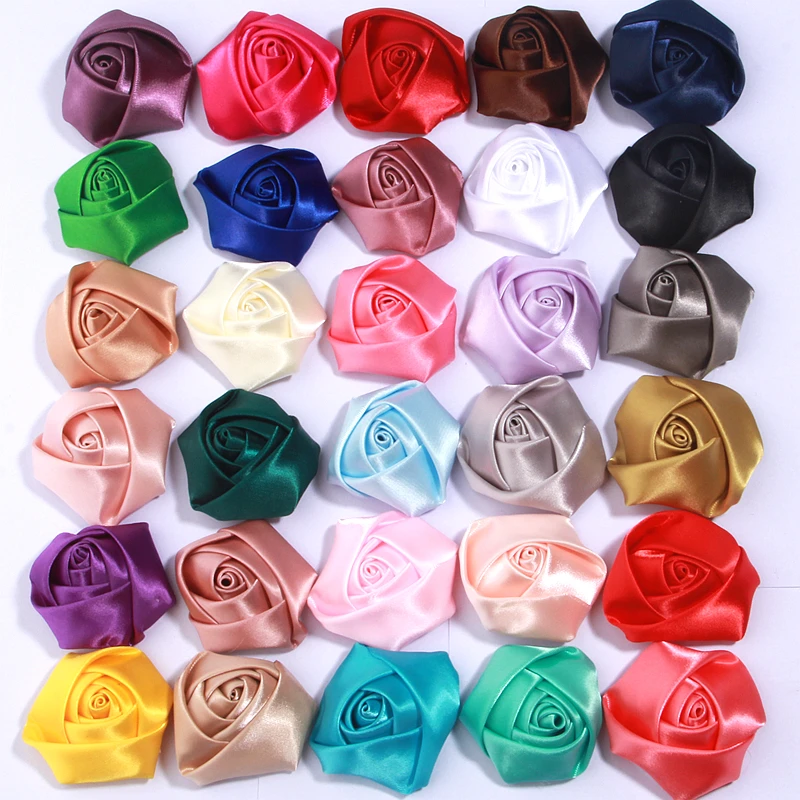 5 ซม.ขนาดใหญ่คราบรีด Rosettes Boutique Rose ดอกไม้งานแต่งงาน Appliques Headwear เด็กทารกผม HeadbandsAccessories
