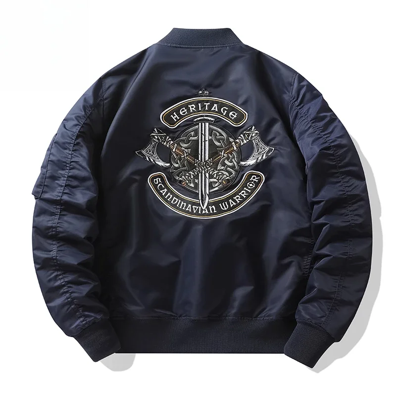 

Men's Jacket Spring and Autumn Air Force MA1 Pilot Jacket Heavy Industry Embroidery Motorcycle American Fashion Baseball Jacket