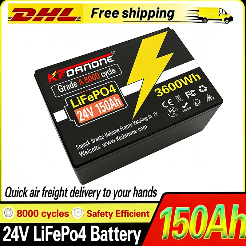 

150Ah LIFEPO4 24V 32700 200Ah Battery Is Integrated with BMS for RV Solar External Rechargeable Network Lithium Iron Phosphat