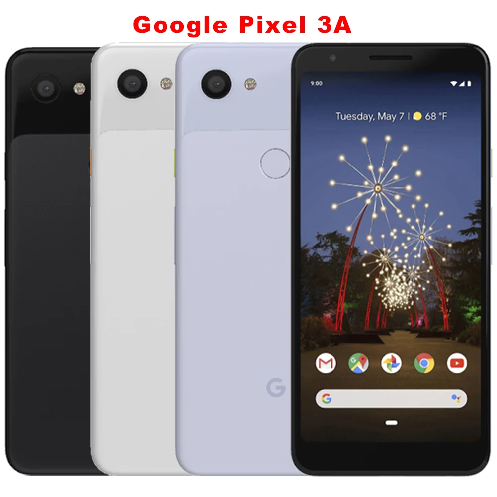 هاتف جوجل بيكسل 3a 4G الأصلي NFC 4GB + 64GB بصمة الإصبع 5.6 "OLED 12.2MP + 8MP 4K Snapdragon 670 ثماني النواة هاتف ذكي #1