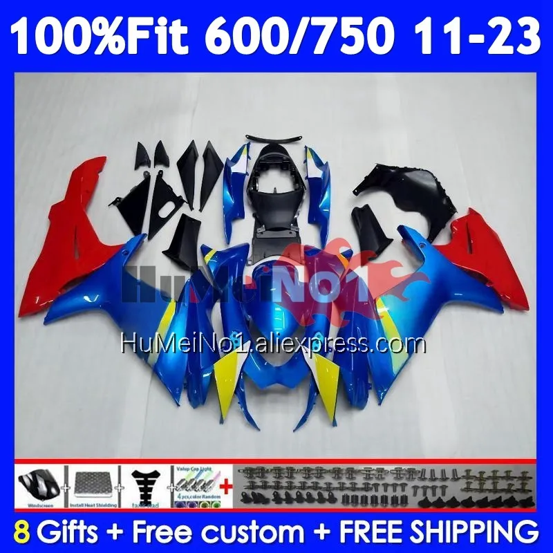 Fairing For SUZUKI GSXR750 K11 GSXR 600 750 107No.42 GSXR600 2011 2012 Glossy blue 2013 2014 2015 2016 2017 18 19 20 21 22 23 24