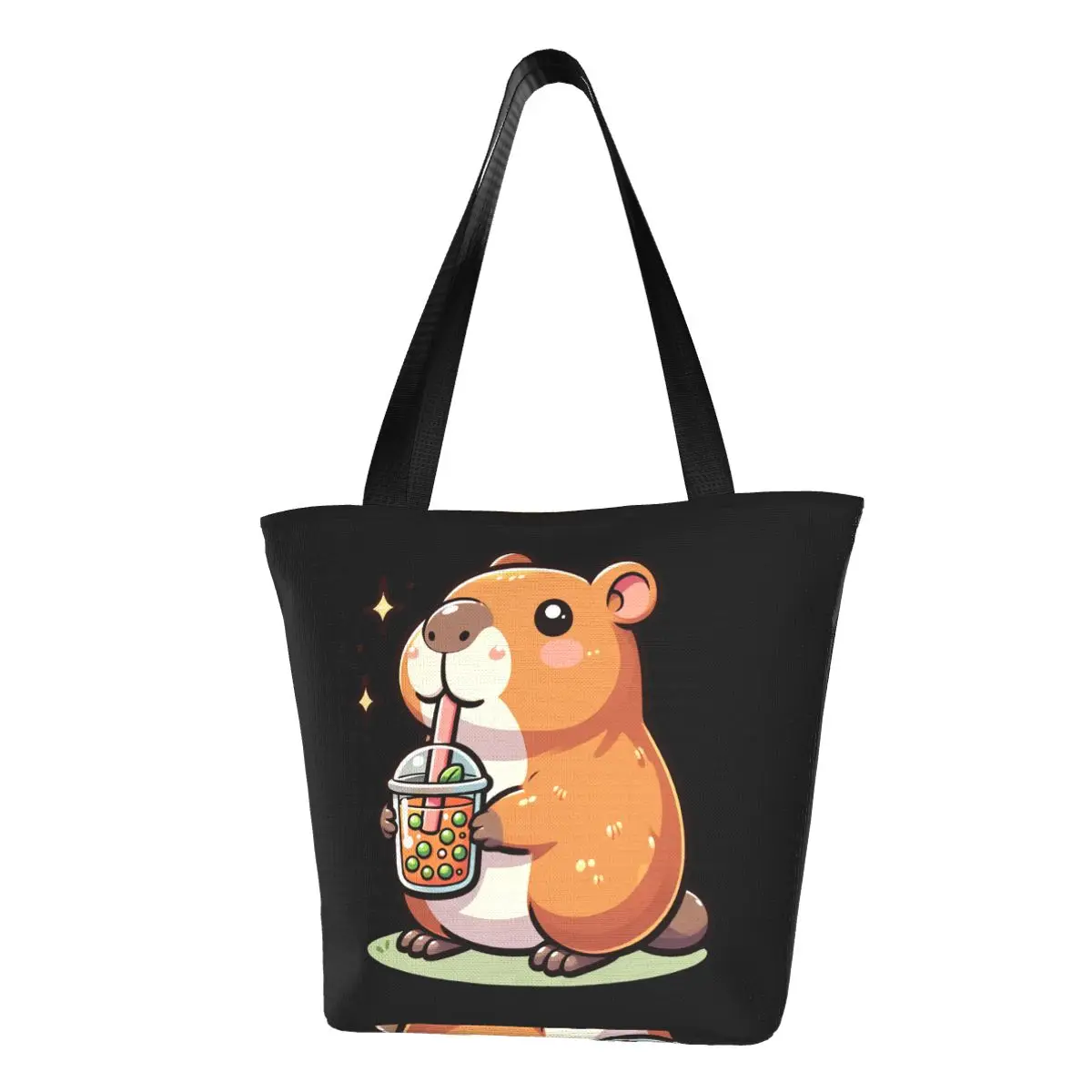 personalizado-bonito-capivara-sacola-de-compras-de-mercearia-moda-feminina-lona-shopper-sacos-de-ombro-bolsas-de-grande-capacidade