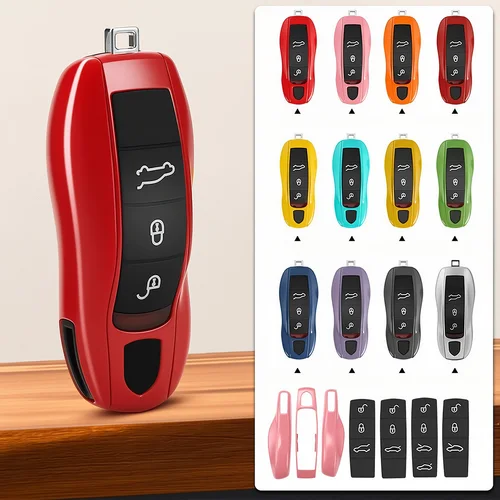 Para Porsche Panamera Carrera Macan Boxster Cayman Cayenne Taycan 911 970 981 991 funda para mando a distancia inteligente de coche juego de fundas Fob